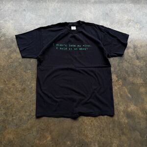 Vintage Y2K I sold‎ my mind on  essential black T-shirt